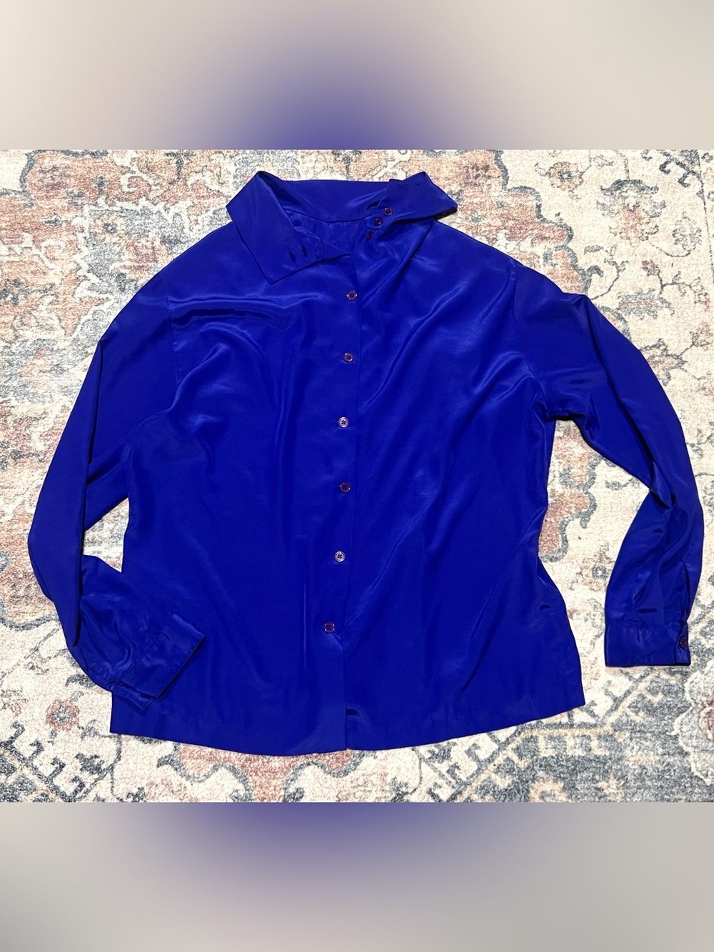 Vintage Christian Dior Women’s Blouse Size 16, Made in Hong Kong